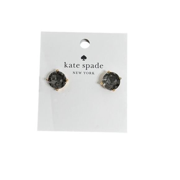 NWT! Kate Spade Gumdrops Studs in Black/Diamond - Picture 3 of 5